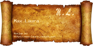 Max Laura névjegykártya